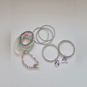 Lot Of Kids Jewelry Bracelets Bangle Unicorn